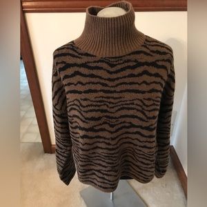 Loft Lou an Grey animal print mock turtle neck
